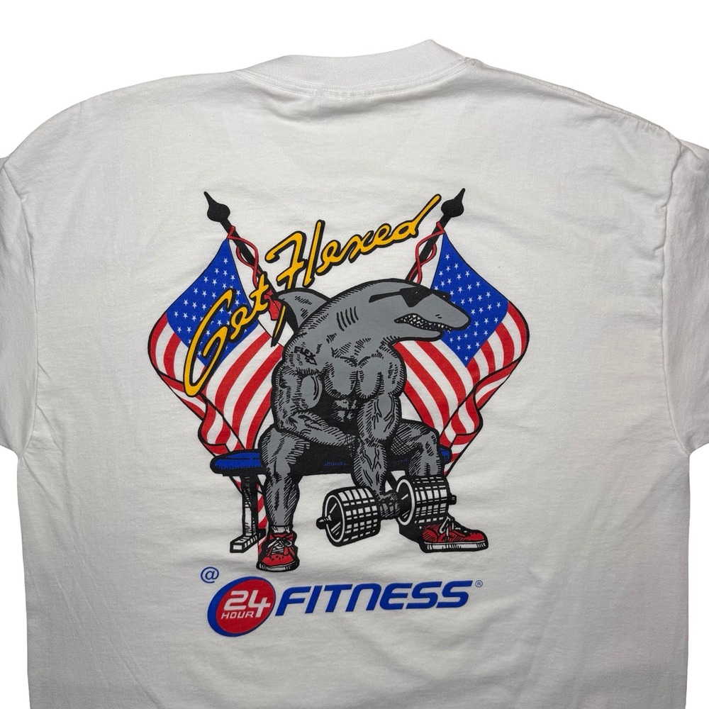 Vintage 24 hour fitness gym shirt
